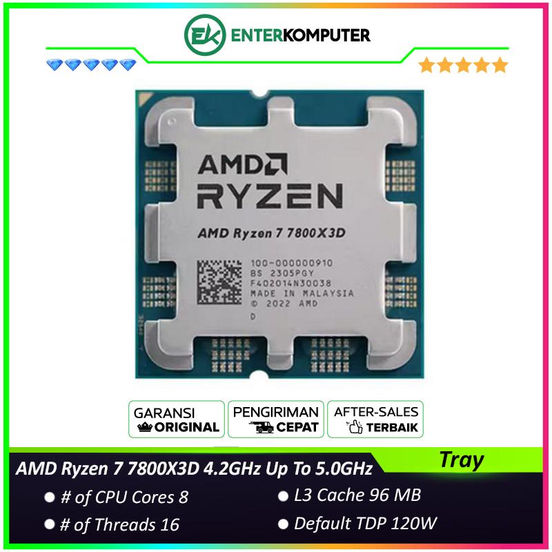 CPU AMD Ryzen 7 7800X3D 4.2GHz Boost 5.0GHz/ 8 nhân 16 luồng/ 104MB/ AM5 - Hàng Tray CPU AMD Ryzen 7 7800X3D 4.2GHz Boost 5.0GHz/ 8 nhân 16 luồng/ 104MB/ AM5 - Hàng Tray