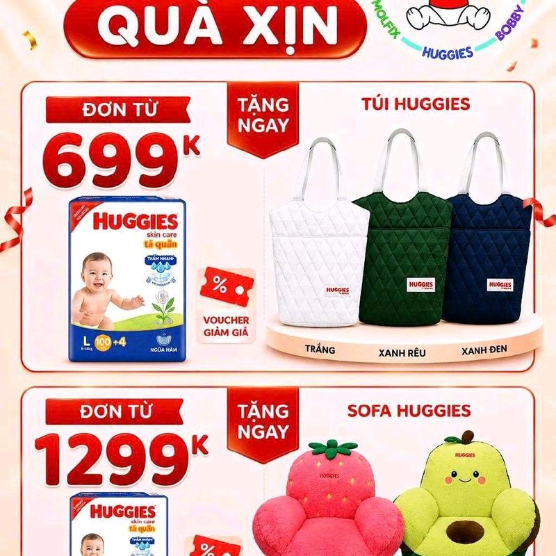 [LIVE2026]Tã Quần Huggies Mega Jumbo Skin Care Tràm Trà Cho Bé Từ 6 Đến 20kg Full Size M-2XL