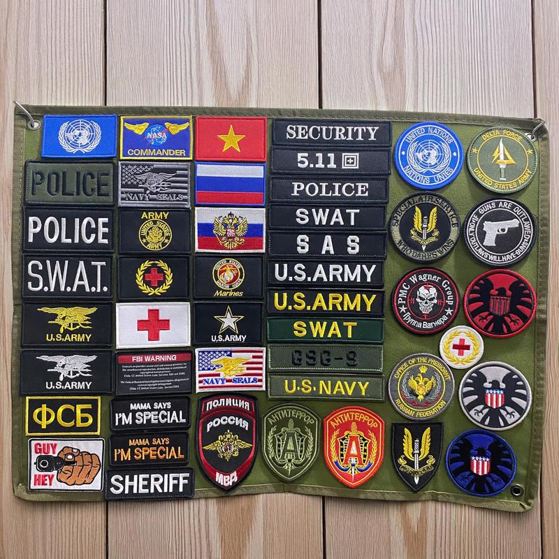 Patch Dán Tactical Vải Thêu Cao Cấp, Miếng Dán Velcro Áo, Mũ, Balo