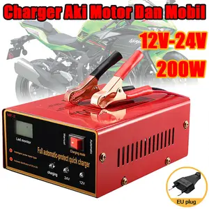 Charger Aki Motor Dan Mobil Otomatis Accu Kering Dan Basah Lead Acid Battery Charger Auto Charger Aki/Acid Battery Charger Auto Charger Aki