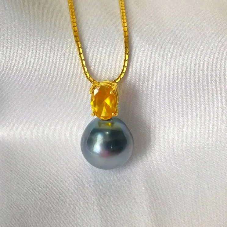 [B] Liontin Nana EMAS Zirkon Oval Mira, mewah dipakai kondangan 9 neclace Elegan 2