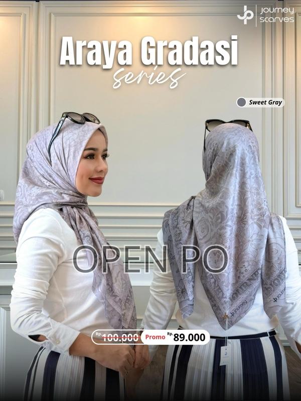 ARAYA SERIES TERBARU by JOURNEY SCARVES ORIGINAL jp ori hijab segiempat wanita muslimah hijab motif