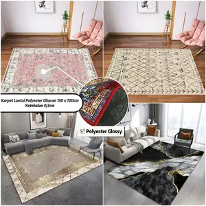 Karpet Lantai Polyester Glossy Uk 150x100cm/Karpet Lantai Bahan Polyester Glossy