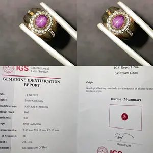 Cincin Batu Alam Natural Ruby
