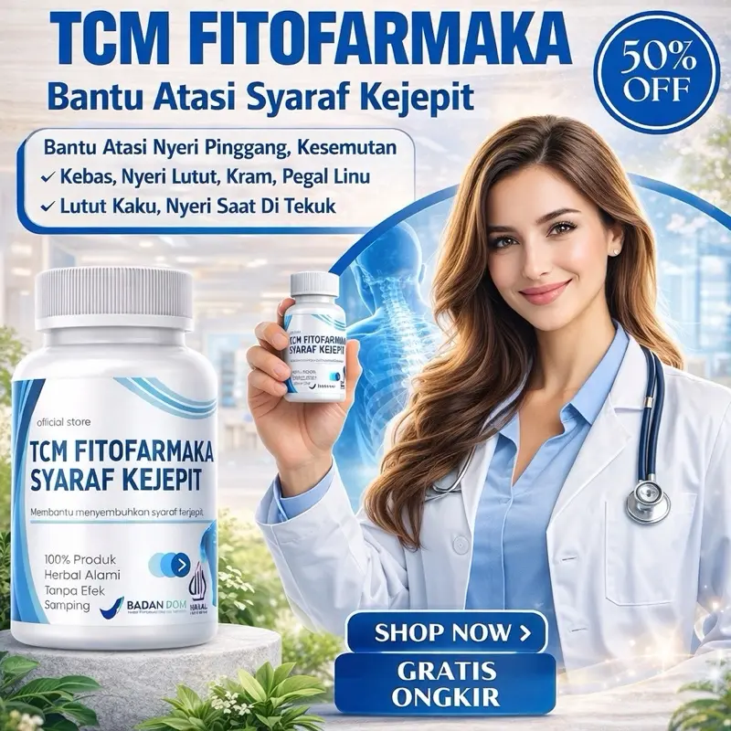 StockTerbatas TCM Syaraf Kejepit Fitofarmaka Vitamin Cina Mengatasi Masalah Sarpit Pinggang Tulang Lutut Dan Nyeri Sendi Halal Bpom Herbal Original