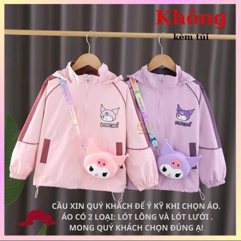 Áo khoác gió cho bé gái in hình ngộ nghĩnh kiểu dáng Hàn Quốc,chất vải gió tráng bạc cao cấp