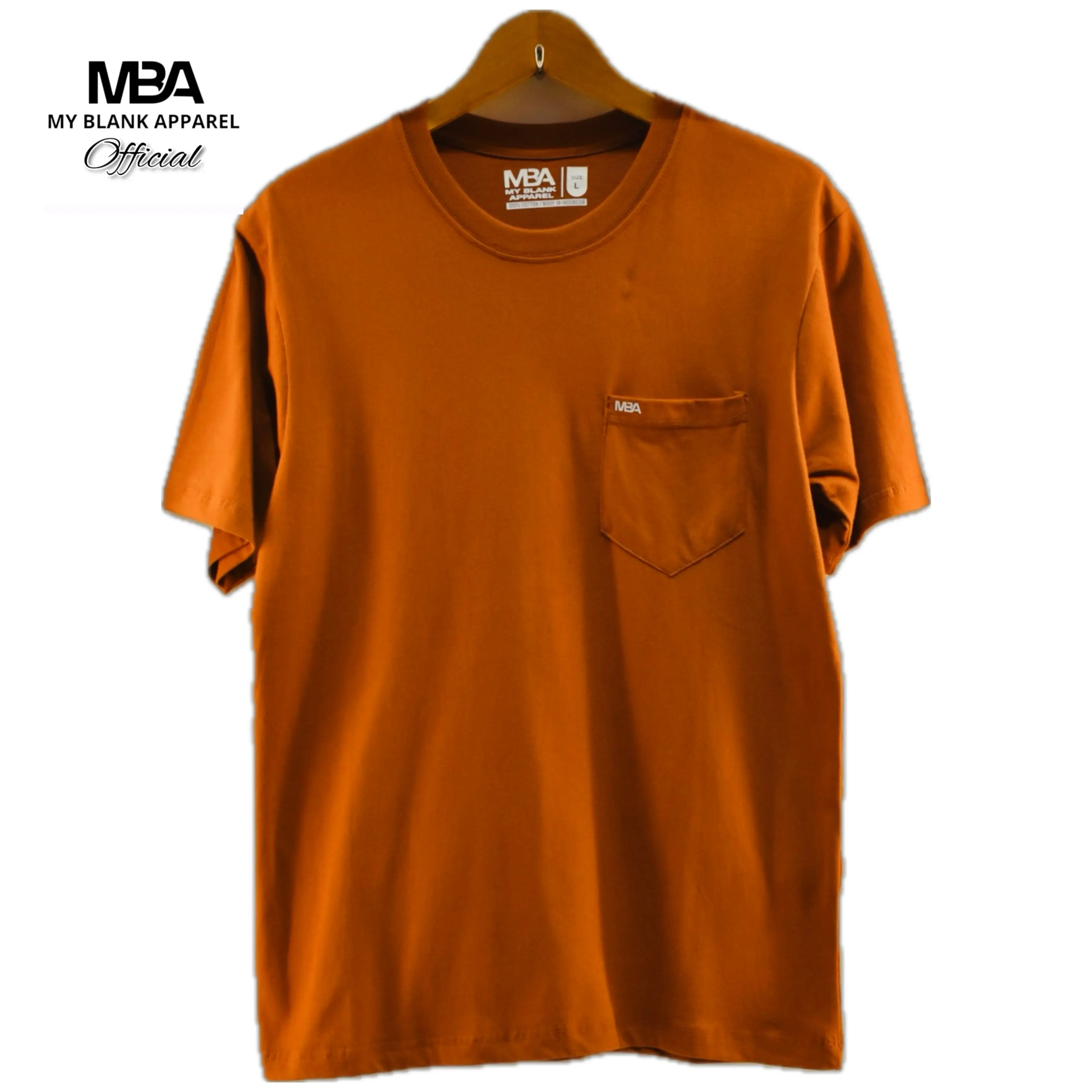 MBA My Blank Apparel Kaos Pocket Saku 100% Cotton 24s Tebal, Adem & Nyaman Cowok Cewek Santai Harian Fit Logo Unisex Pria Pendek Wanita Baju Combed Distro T-Shirt Katun Polos Keren Kerja Sablon