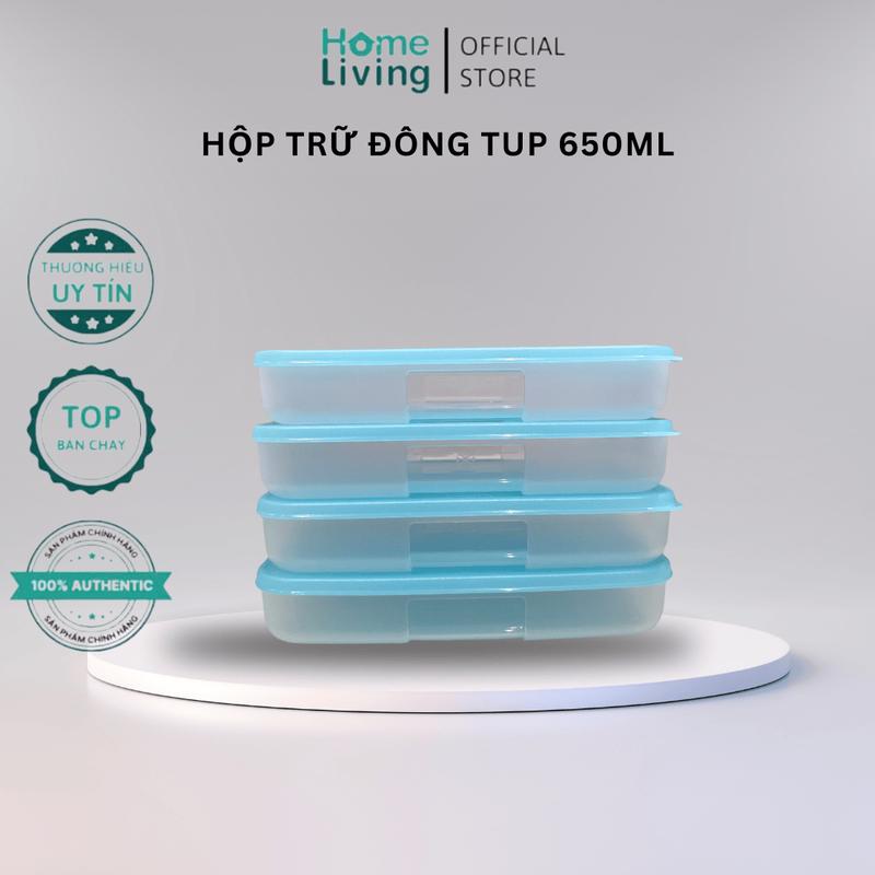  Hộp Trữ Đông TUPPERWARE Happy Set 650ml Dẹp Màu Ngẫu Nhiên   Lẻ Không Hộp  