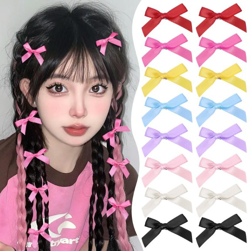  Kẹp Tóc Nơ Nhỏ Màu Trơn Ngọt Ngào 8 Chiếc Phụ Kiện Thời Trang Dễ Thương Phụ Kiện Cài Tóc Nơ Ruy Băng Chéo Quà Tặng Nhỏ Cho Bé Gái 