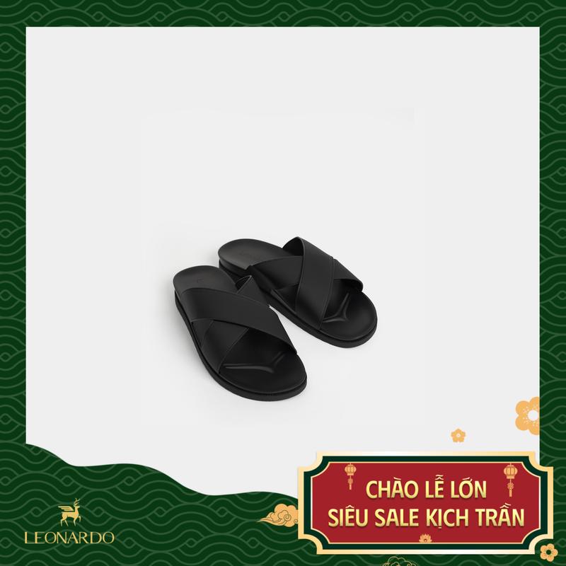  Dép Sandal nam Asher quai da Microfiber mềm mại đế TPR độ bền cao không thấm nước - LEONARDO 