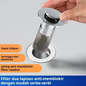 Filter saluran air, baja anti karat, filter air bocor