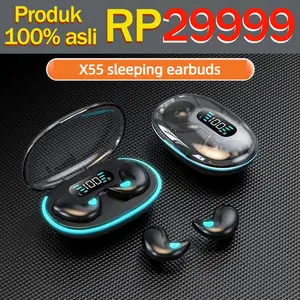 [COD] X55 Headphone Tidur Headset Bluetooth Gaming Daya Tahan Baterai Super Panjang Peredam Kebisingan Aktif yang Keren Earphone Earbud Ponsel