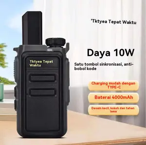 Express Mini Handheld YR-536 Walkie-Talkie Daya 10W Baterai 4000mAh Charging Type-C Desain Kokoh Tahan Lama Ht