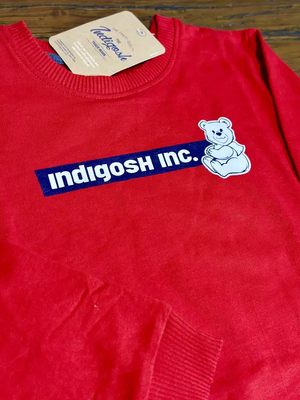 Indigosh Pakaian Anak Crewneck gambar Teddy warna Merah 1