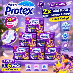 Hers Protex Ungu isi 6 pack Pembalut Wing Feminine 30 pcs