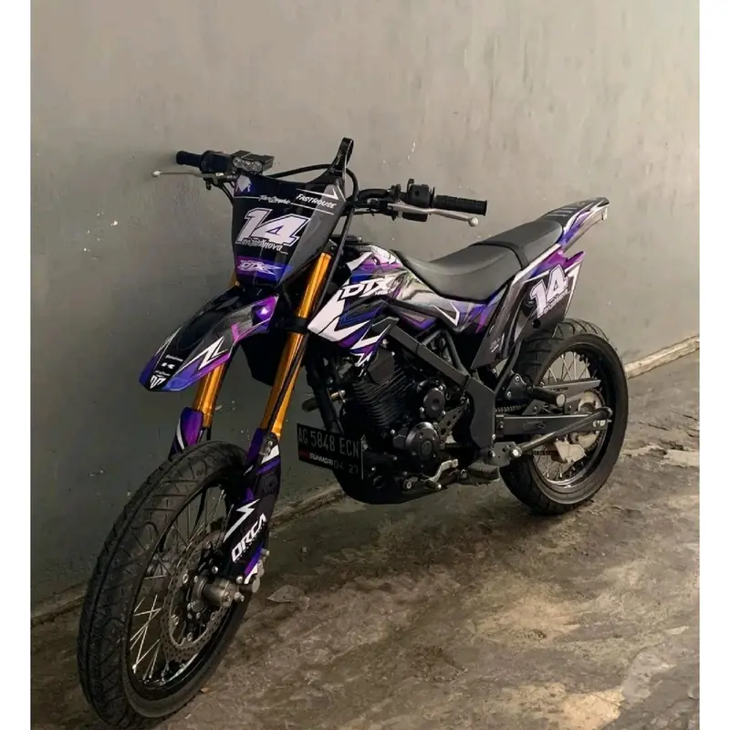 Spakbor depan Crf 110 dan Papan nomor Crf 250 Set Supermoto Klx bf Dtracker Crf 150 l wr155 7