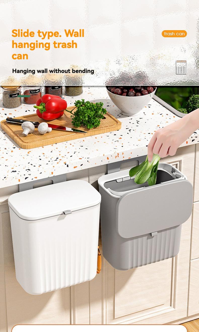 Product Introduction of SG New Design Wall-Mounted F Kitchen Bathroom Large Capacity rubbish bin rubbish bag trash bin dust bin with lid 1