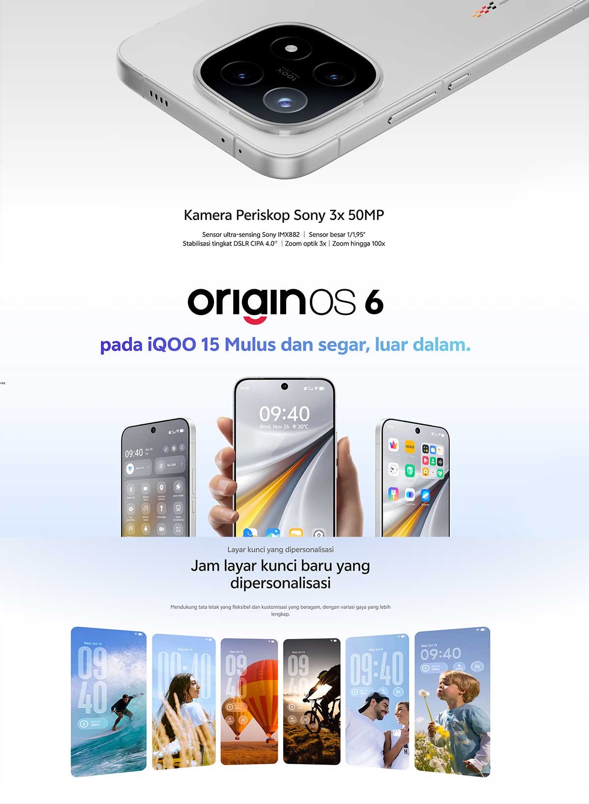 [NEW LAUNCH] vivo iQOO 15, 1st Snapdragon 8 Elite Gen 5, 8K VC Cooling System, 144Hz AMOLED Display, 50MP Sony Telephoto Camera, 7000mAh Battery + 100W FlashCharge, 40W Wireless Charging, eSIM, IP68+IP69