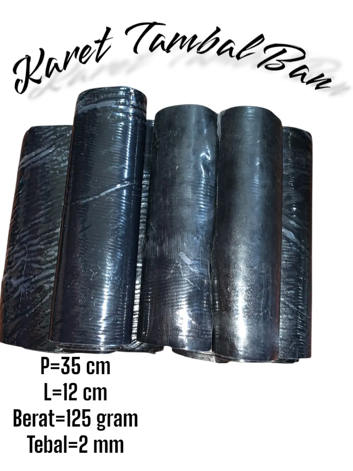Karet Tambal Ban Bakar 12cm X 35cm X 2mm Car Tire