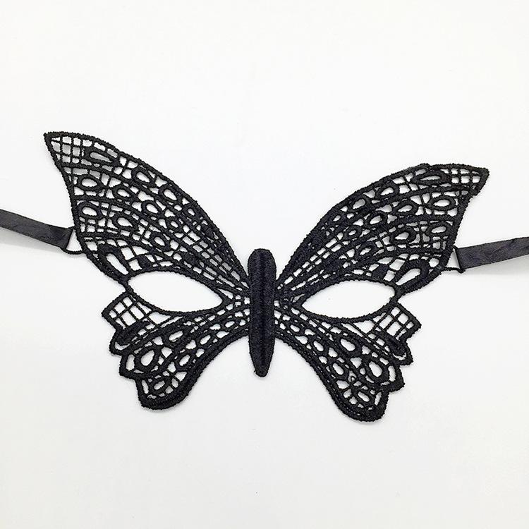 Product Introduction of 1 pc Black lace mask suitable for costume parties, dances, Halloween, Christmas, Venice parties 9