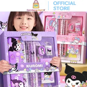 (GemilangMart)Set Alat Tulis Sekolah Anak H1049 Box Hadiah Pensil Krayon Stabilo Model Kartun Lucu Warna Menarik Lengkap Untuk Belajar