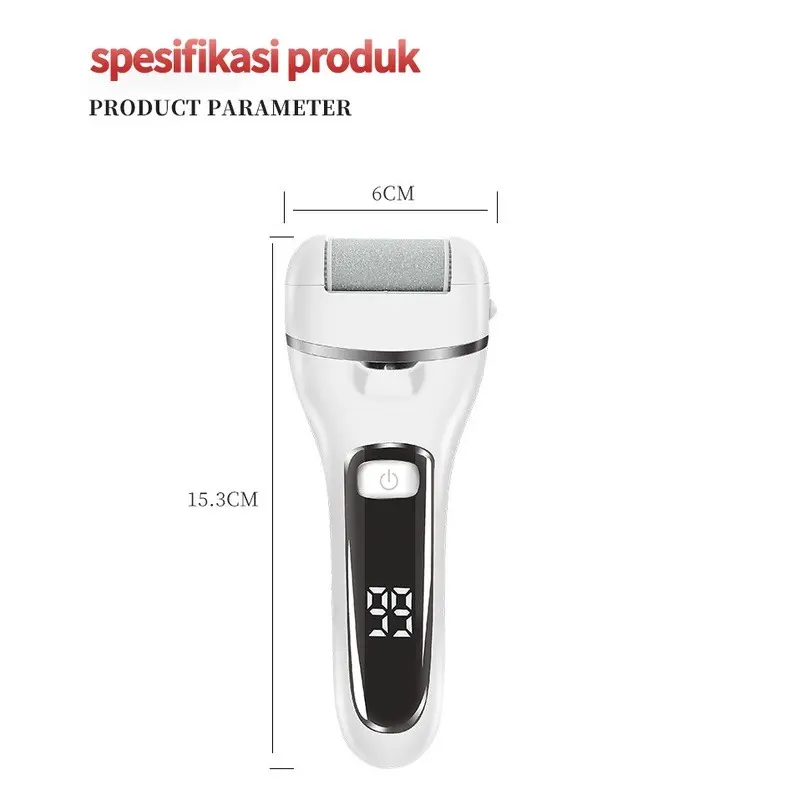 Penghalus Tumit Kaki Penghalus Kaki Elektrik Untuk Kulit Mati Dan Kapalan Callus Remover Pedicure Menicure 7
