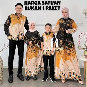 Arvi Batik Couple Batik Keluarga Lebaran Terbaru Gamis Busui Dan Kemeja Batik Bahan Microtex Halus Adem Ukuran M L XL XXL Jumbo