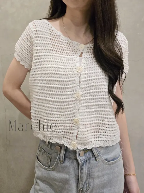 [Marchie] READY STOCK BANGKOK - Chunyu Summer Cardigan / Luaran See Through Perempuan / Outer Wanita Lengan Pendek 7