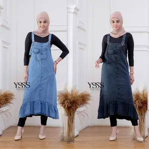 Overall Jeans Janeta / JANETA OVERALL JeansWash Denim / Janeta Overall Rok Kodok JeansWash Import / Overall Wanita Hight Quality / Pakaian Jeans Wanita Jumbo