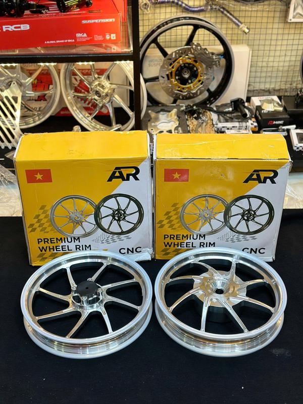  Mâm cnc crom 9 Cây 8 Cây  Ngôi sao 10 cây Màu Crom   Đen Chính Hãng AR - Tep Racing Gắn cho xe AirBlade 2020 ,AB - Vario Vision 