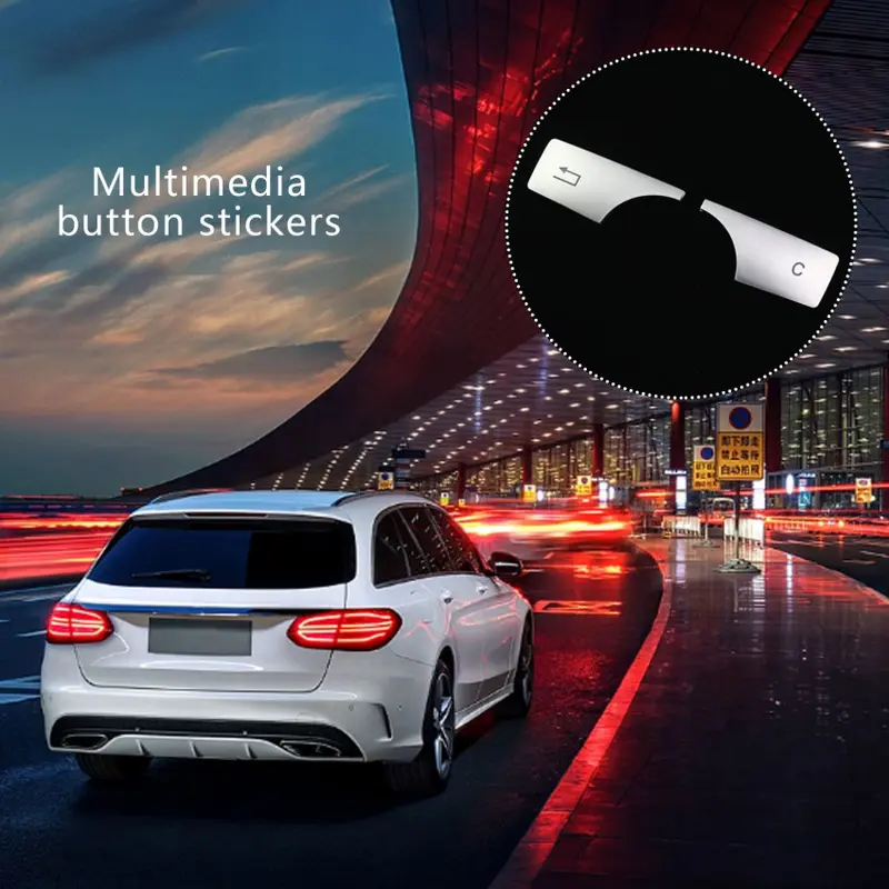 Bảng Điều Khiển Xe Hơi, Nắp Nút Công Tắc Đa Phương Tiện, Với Kim Sa, Cho Mercedes Benz C E Class W204 W212 GLK X204, Nút Âm Lượng 6