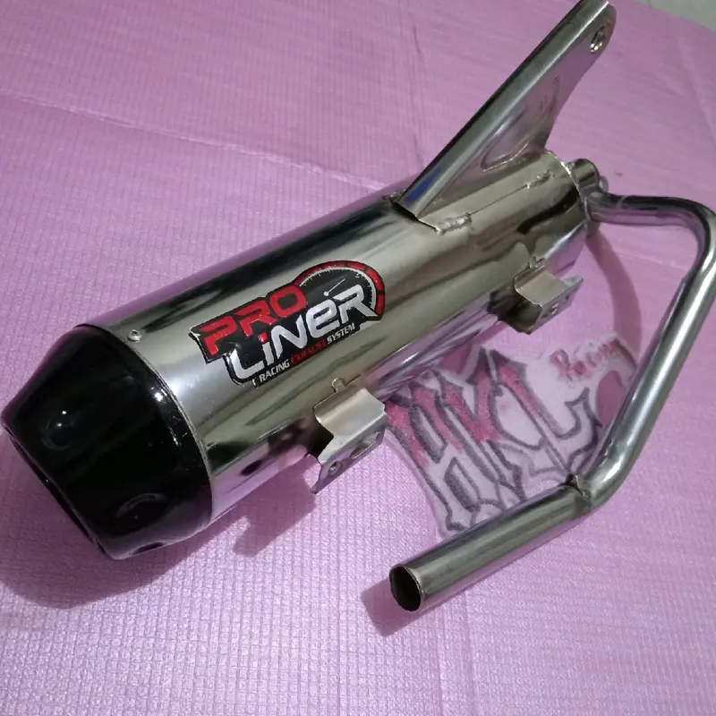 Knalpot Cms bobokan crome Mio m3,Mio soul karbu, Mio sporty, Mio Smile,Mio soul gt,Mio J,Mio m3,Mio z/s,Gear,fino, Xeon, X-Ride,Nouvo Motor 4