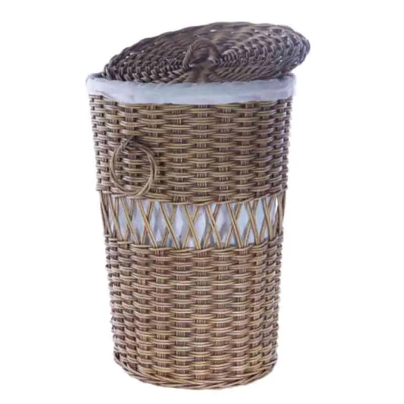 Wicker Laundry Basket Assembled