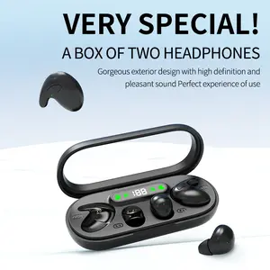 4-in-1 Smart Bluetooth Earphones Dua Set Jenis Earphone Tidur dan Mini Super Tipis Smart One-Two Dual Earphones Bluetooth 5.4 Ultra Long Standby Touch Control Waterproof