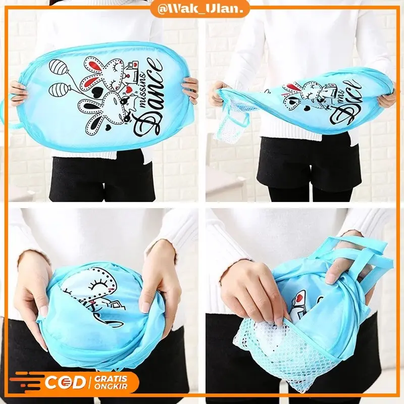 Keranjang Baju Kotor Lipat Motif Karakter / Laundry Basket / Keranjang Kartun / Tas laundry baju 3