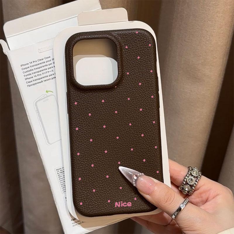 Ốp lưng iPhone họa tiết chấm silicone, chống bẩn, cao cấp, chống sốc, phong cách dễ thương, đơn giản và bền, phù hợp cho học sinh và nhân viên văn phòng, bảo vệ cho camera các dòng 11/12/13/14/15/16/X/Xr/Xs Max/7/17/17 Ari Pro/Pro Max/Puls