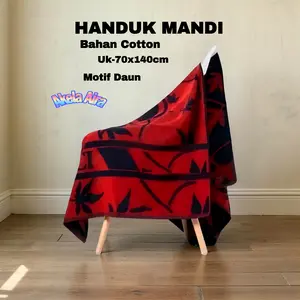 Handuk Mandi Dewasa Motif Bunga Pria Dan Wanita Ukuran 140x70cm Bahan Cotton Tebal 330 gr Menyerap Air Anti Bakteri