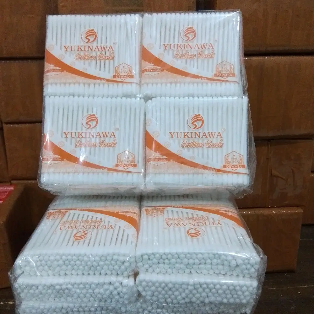 Korek Kuping / Cotton But Yukinawa 100 Stick Isi 12 Pak/ Kemasan