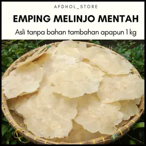 Emping Melinjo Mentah Kering tipis siap goreng has Serang Banten