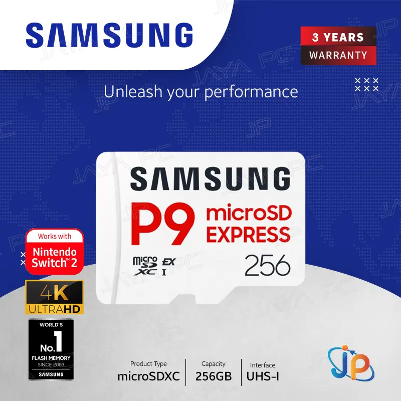 Samsung P9 Express MicroSDXC UHS-I A1 V30 256GB - Micro SD 256 GB 4K