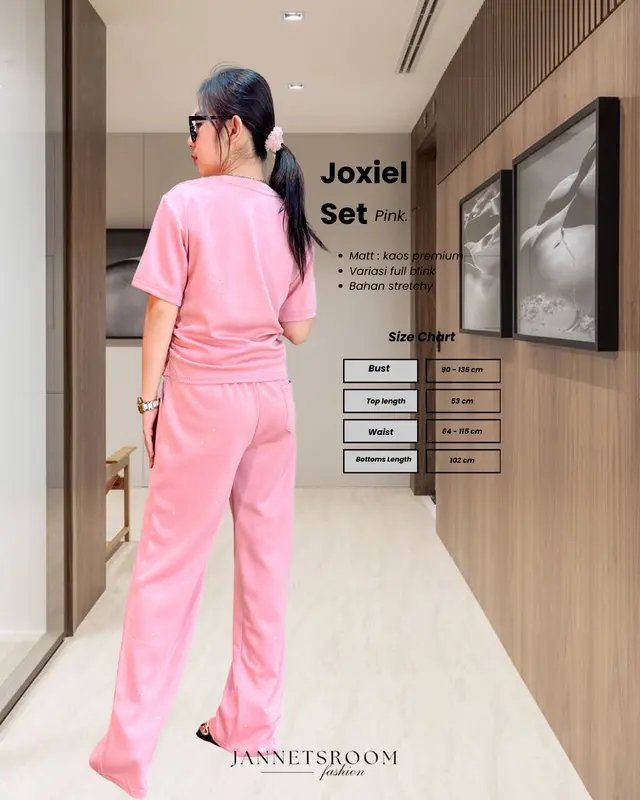 Joxiel Blink Set Oneset Wanita BKK Bangkok Set Long Pants Korean Style by Jannetsroom 1