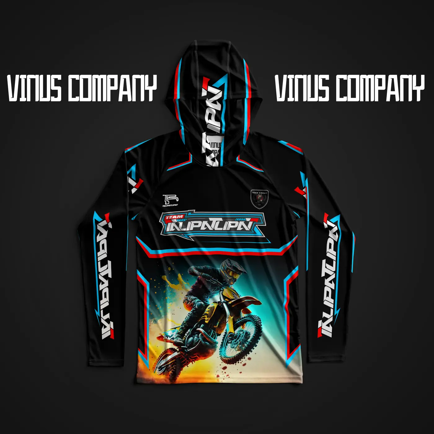 Custom Jersey Motocross Trail Gratis Design Nama dan Nomor Punggung Baju Olahraga Motor Trail MotorCross Sport