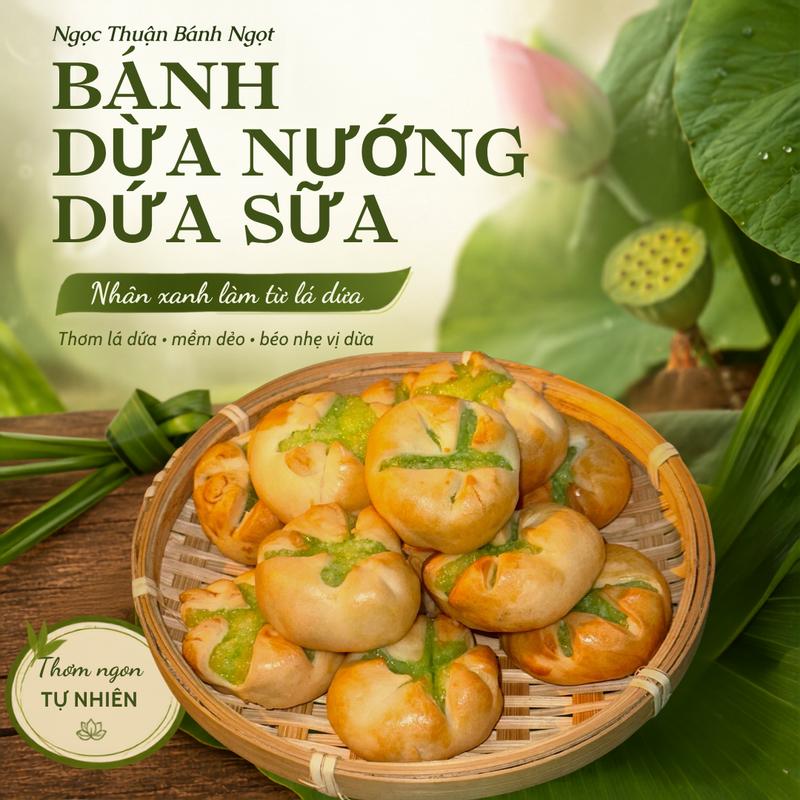 Bánh Dừa Nướng Vị Dứa Sữa Ngọc Thuận 400g