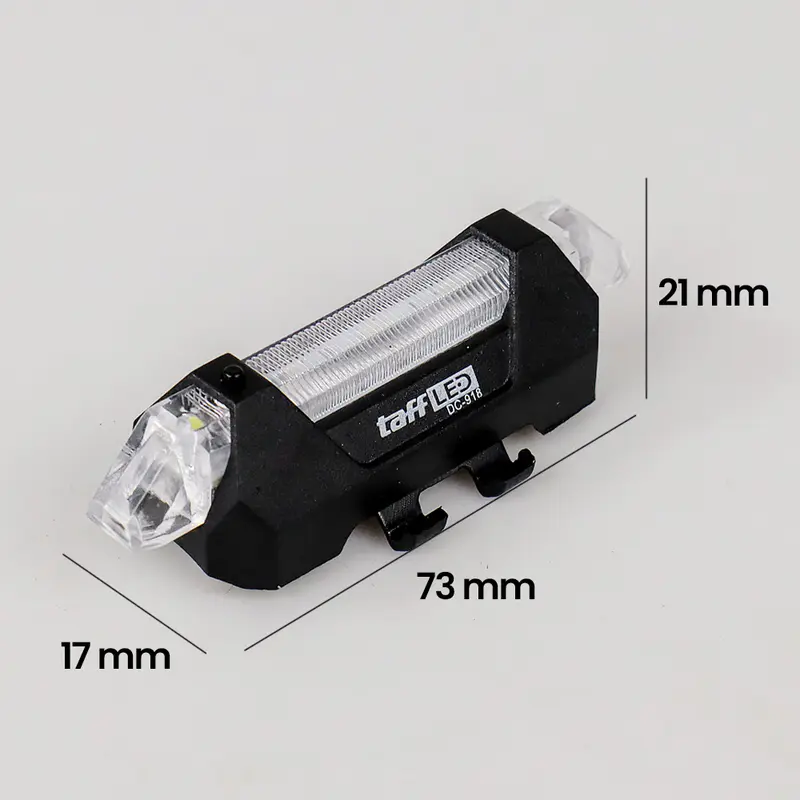TaffLED Lampu Belakang Sepeda Bicycle Light USB Rechargeable 15 Lumens - DC-918 Terbaru Outdoor 6