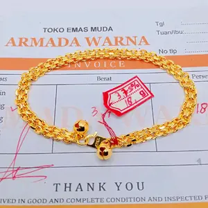 GELANG TIKAR 5ML emas muda 3,5gr free surat resmi dari toko