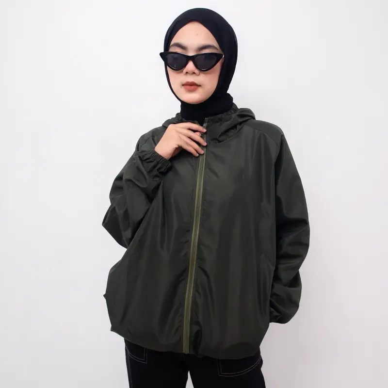 VCRL - Jaket Olahraga Parasut Polos Pria/Wanita Sauna Suit  Jogging  Lari  Bersepeda  Despo  Gym Fitnes  Senam 3