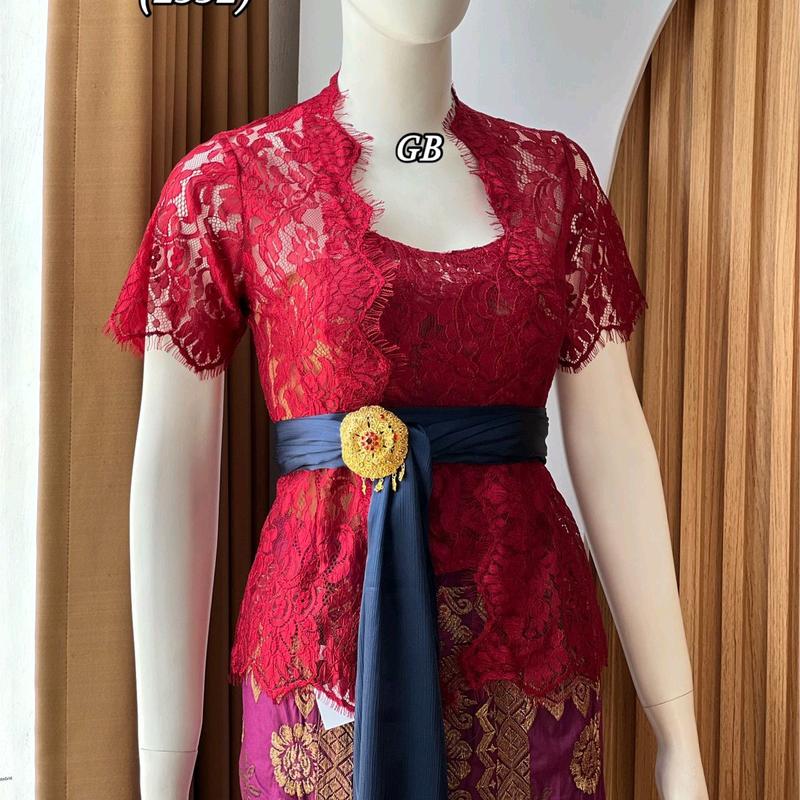 Kebaya Metalic 3D premium Tangan Pendek 5