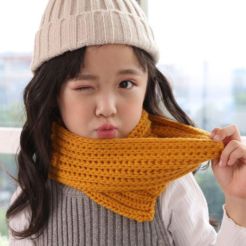 Fashion Outdoor Soft Neck Warmer Kids Scarf Warm Knitted Scarf 4