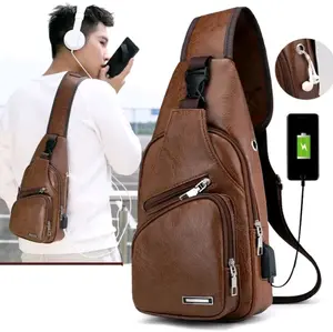 Tas Selempang Pria Kulit / Tas Slingbag Kulit Premium Import / Tas Slingbag Cowok