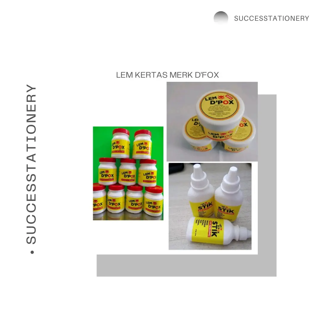 LEM KERTAS MERK D'FOX / LEM KERTAS SERBAGUNA (PER PCS)
